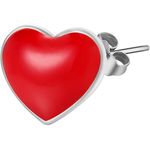 Rosato Srebrni enojni uhani Heart Storie RZO019R