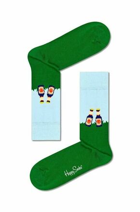 Nogavice Happy Socks Picnic Time - pisana. Visoke nogavice iz kolekcije Happy Socks. Model izdelan iz elastičnega
