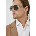 Sončna očala Gucci moški, črna barva - črna. Sončna očala iz kolekcije Gucci. Model s toniranimi stekli in okvirji iz kombinacije umetne snovi in kovine. Ima filter UV 400.