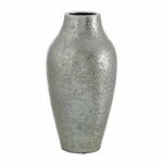 BigBuy Vaza keramika srebrna 23 x 23 x 40 cm