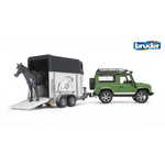 Bruder Land Rover s prikolico in konjem
