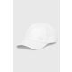 Bombažna bejzbolska kapa Calvin Klein bela barva - bela. Kapa s šiltom vrste baseball iz kolekcije Calvin Klein. Model izdelan iz tkanine s potiskom.