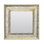 Beliani Stensko ogledalo v zlati barvi 60 x 60 cm PLERIN