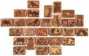 DIDAWOOD DWOOD Živali 27 delov - dodatek k lesenemu kompletu z zgodbo