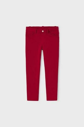 Otroške hlače Mayoral rdeča barva - rdeča. Otroški hlače iz kolekcije Mayoral. Model izdelan iz elastične pletenine. Model iz zračne tkanine z visoko vsebnostjo bombaža.