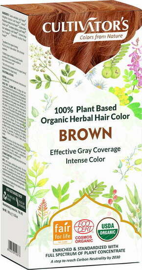 "CULTIVATOR'S Organic Herbal Hair Color - Brown - 100 g"
