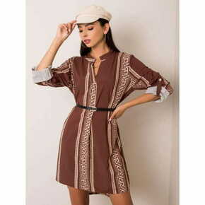 ITALY MODA Ženska obleka ELISA brown DHJ-SK-5766D.13_354933 Univerzalni