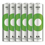 GP ReCyko HR6 (AA) polnilna baterija 2600 mAh, 6 kosov