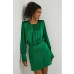 Obleka Artigli zelena barva - zelena. Obleka iz kolekcije Artigli. Model izdelan iz enobarvne tkanine. Poliester zagotavlja večjo odpornost na gubanje.