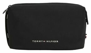 Kozmetična torbica Tommy Hilfiger črna barva - črna. Toaletna torbica iz kolekcije Tommy Hilfiger. Model izdelan iz tekstilnega materiala.