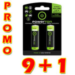 Baterija za polnjenje, AA (HR6), 1,2 V, 2500 mAh, Powerton, škatla, 10x2-pack, PROMO 2-pack 9 1 (18 2 kosa)