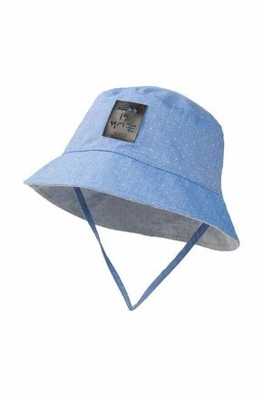 Otroški bombažni klobuk Jamiks BARRY - modra. Otroški klobuk iz kolekcije Jamiks. Model z ozkim robom