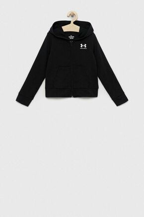 Under Armour Pulover UA Rival Terry FZ Hoodie-BLK YXS