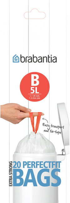 Brabantia PerfectFit vrečke za smeti v roli - 5L (B) - 20 Unidades