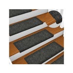 VIDAXL Preproge za stopnice 15 kosov 65x21x4 cm sive