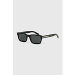 Sončna očala Saint Laurent moški, črna barva - črna. Sončna očala iz kolekcije Saint Laurent. Model z enobarvnimi stekli in okvirji iz kombinacije kovine in plastike. Ima filter UV 400.