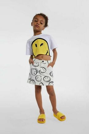 Otroška bombažna kratka majica Marc Jacobs x Smiley bela barva - bela. Otroška kratka majica iz kolekcije Marc Jacobs. Model izdelan iz tanke