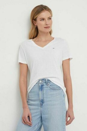 Bombažna kratka majica Tommy Jeans 2-pack ženski - pisana. Kratka majica iz kolekcije Tommy Jeans