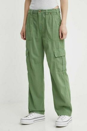 Bombažne hlače Billabong zelena barva