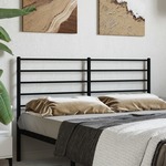 vidaXL Kovinsko posteljno vzglavje črno 120 cm