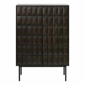 Temno rjava kovinska omarica 90x130 cm Latina – Unique Furniture