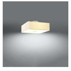 Bela stropna svetilka s steklenim senčnikom/s tekstilnim senčnikom 45x45 cm Kortez – Nice Lamps