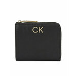 Denarnica Calvin Klein ženski, črna barva - črna. Mala denarnica iz kolekcije Calvin Klein. Model izdelan iz ekološkega usnja.