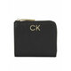 Denarnica Calvin Klein ženski, črna barva - črna. Mala denarnica iz kolekcije Calvin Klein. Model izdelan iz ekološkega usnja.