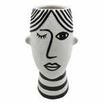 Črno-bela porcelanasta vaza Mauro Ferretti Face