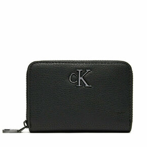 Majhna ženska denarnica Calvin Klein Jeans Minimal Monogram Med K60K612262 Črna
