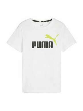 Otroška bombažna kratka majica Puma črna barva - bela. Otroške lahkotna kratka majica iz kolekcije Puma