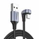 Ugreen najlonski kotni kabel USB - USB Type C 1 m 3 A 18 W Quick Charge AFC FCP kabel za igričarje siv (70313)
