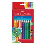 Faber-Castell Jumbo Grip trikotni komplet barvnih svinčnikov z šilcem, 12 kos