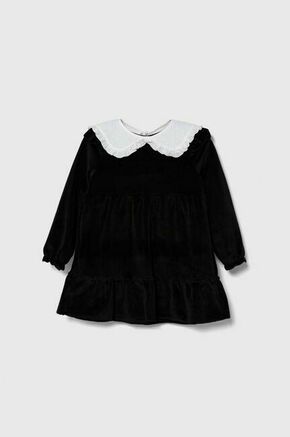 Otroška obleka Jamiks črna barva - črna. Otroški obleka iz kolekcije Jamiks. Model izdelan iz tkanine