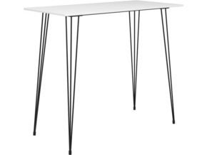 VIDAXL Barska miza bela 120x60x105 cm