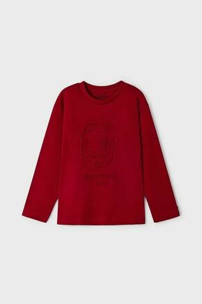 Otroška bombažna majica z dolgimi rokavi Mayoral rdeča barva - rdeča. Majica z dolgimi rokavi iz kolekcije Mayoral