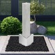 vidaXL Vrtna fontana srebrna 37,7x32,6x110 cm iz nerjavečega jekla