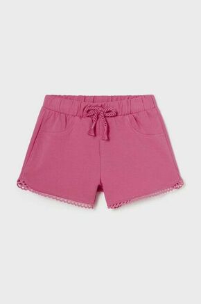 Kratke hlače za dojenčka Mayoral roza barva - roza. Kratke hlače za dojenčka iz kolekcije Mayoral. Model izdelan iz udobne pletenine.