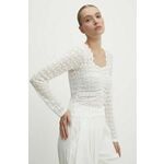Majica Answear Lab ženska, bela barva - bela. Bluza iz kolekcije Answear Lab izdelana iz čipkastega materiala. Lahkoten elastičen material zagotavlja popolno svobodo gibanja.