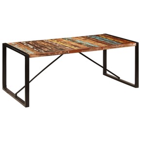 Greatstore Jedilna miza 200x100x75 cm trden predelan les