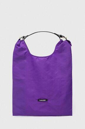 Torbica Lovechild vijolična barva - vijolična. Velika nakupovalna torbica iz kolekcije Lovechild. Model na zapenjanje