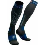 Compressport Alpine Ski Full Socks Black/Estate Blue T2 Tekaške nogavice