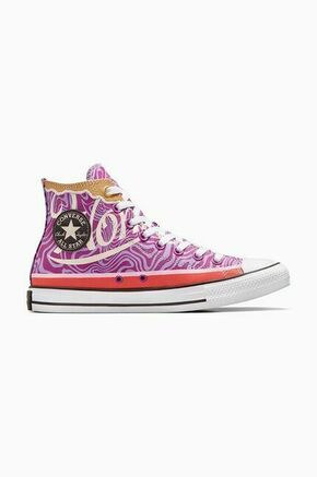 Superge Converse Converse x Wonka Chuck Taylor All Star Swirl vijolična barva