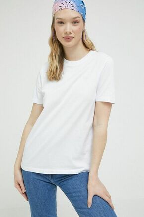 Bombažna kratka majica Superdry bela barva - bela. Kratka majica iz kolekcije Superdry. Model izdelan iz tanke