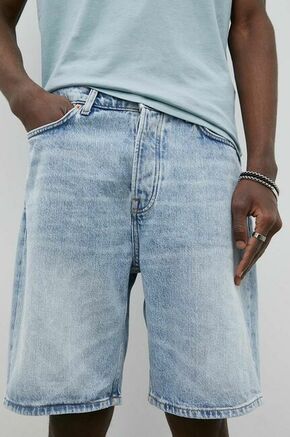 Jeans kratke hlače Samsoe Samsoe Eddie moške - modra. Kratke hlače iz kolekcije Samsoe Samsoe. Model izdelan iz jeansa. Model iz izjemno udobne bombažne tkanine.