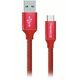 WEBHIDDENBRAND Colorway podatkovni kabel Usb /USB-C/ 1m/ 2,1A/ rdeča