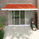 Zložljiva tenda oranžna in rjava 3x2,5 m blago in aluminij - vidaXL - večbarvno - 415 - vidaXL