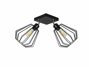 Toolight Stropna svetilka Dvojno viseča Plafond Metal 392194 Black