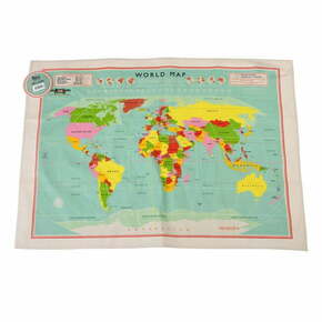 Bombažna kuhinjska krpa Rex London World Map