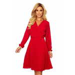 Numoco Ženska obleka 313-5 ISABELLE, rdeča, XL